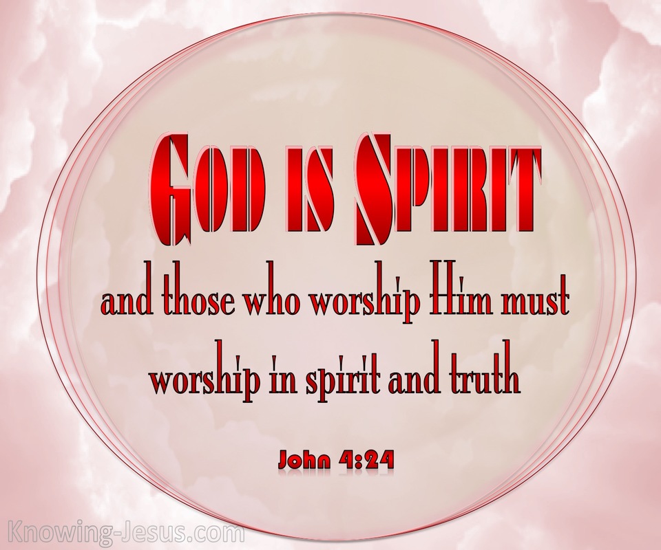 John 4:24 God Is Spirit (pink)